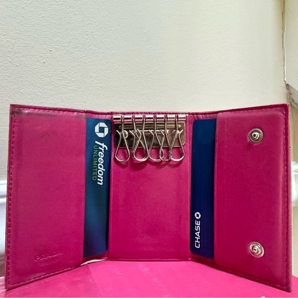 Prada Pink Crocodile 6 Key Holder Wallet - Picture 6 of 14